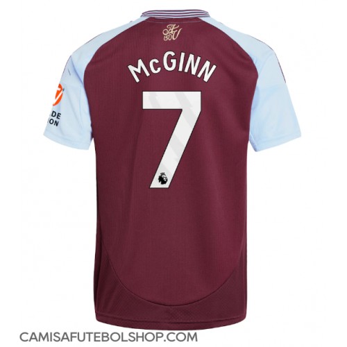 Camisa de time de futebol Aston Villa John McGinn #7 Replicas 1º Equipamento 2024-25 Manga Curta